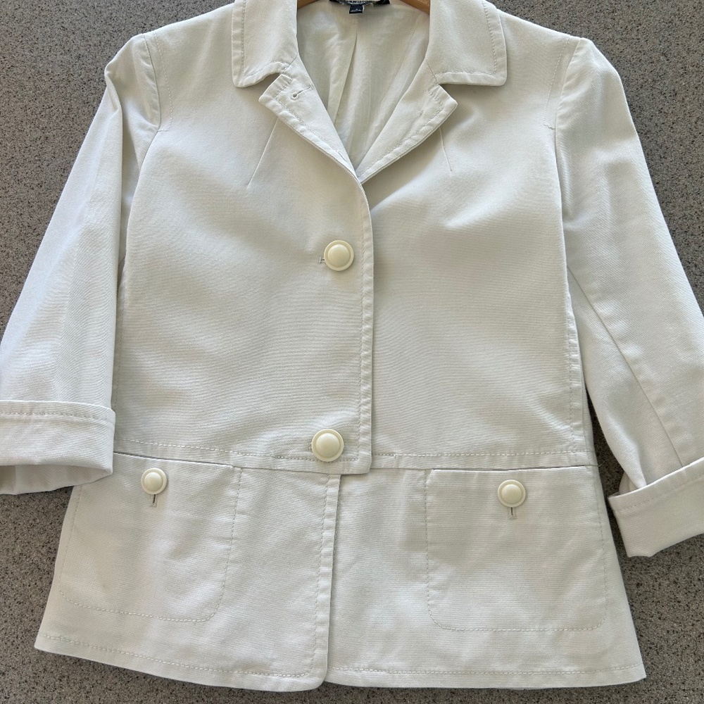 Talbots 3/4 Sleeve Jacket, Natural, Size 4